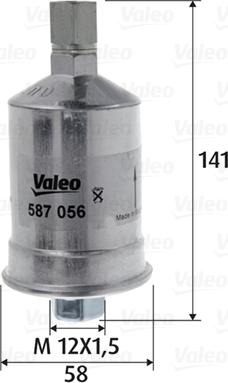 Valeo 587056 - Топливный фильтр autosila-amz.com
