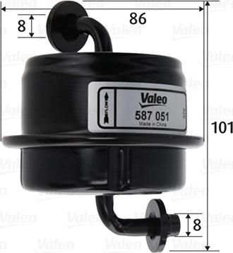 Valeo 587051 - Топливный фильтр autosila-amz.com