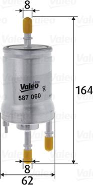 Valeo 587060 - Топливный фильтр autosila-amz.com