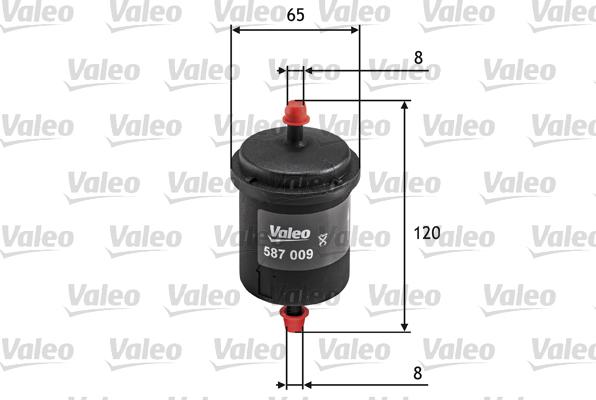 Valeo 587009 - Топливный фильтр autosila-amz.com