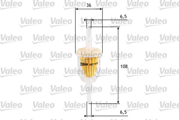 Valeo 587000 - Топливный фильтр autosila-amz.com