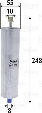 Valeo 587088 - Топливный фильтр autosila-amz.com