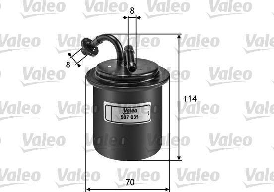 Valeo 587039 - Топливный фильтр autosila-amz.com