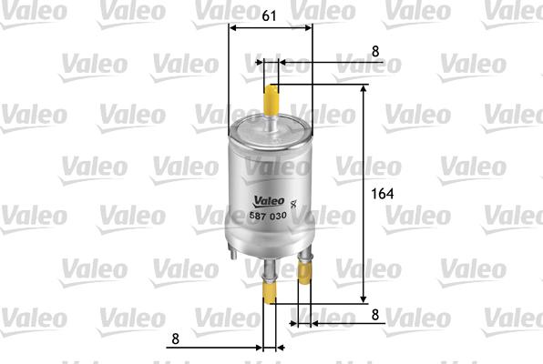 Valeo 587030 - Топливный фильтр autosila-amz.com