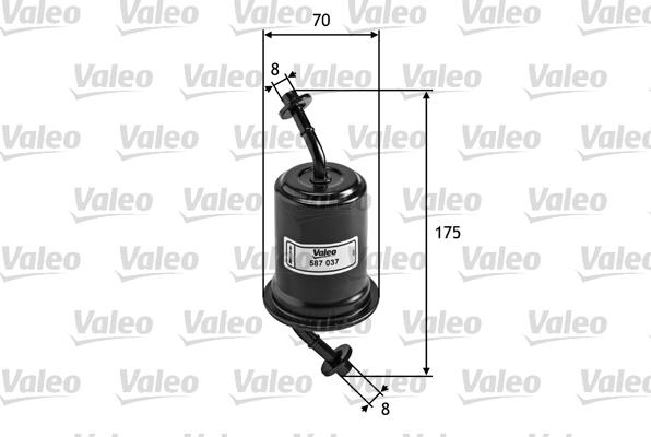 Valeo 587037 - Топливный фильтр autosila-amz.com