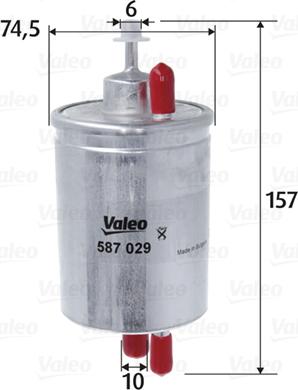 Valeo 587029 - Топливный фильтр autosila-amz.com