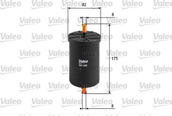 Valeo 587022 - Топливный фильтр autosila-amz.com