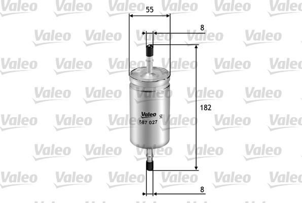 Valeo 587027 - Топливный фильтр autosila-amz.com