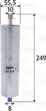Valeo 587079 - Топливный фильтр autosila-amz.com