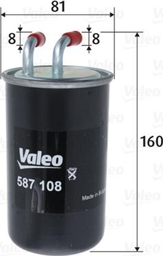 Valeo 587108 - Топливный фильтр autosila-amz.com
