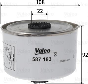 Valeo 587183 - Топливный фильтр autosila-amz.com