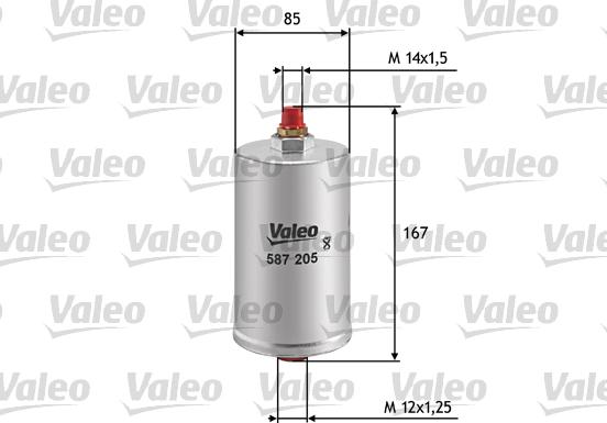 Valeo 587205 - Фильтр топливный MB W202/W124/W460/W126/W201 1.8-6.0 autosila-amz.com