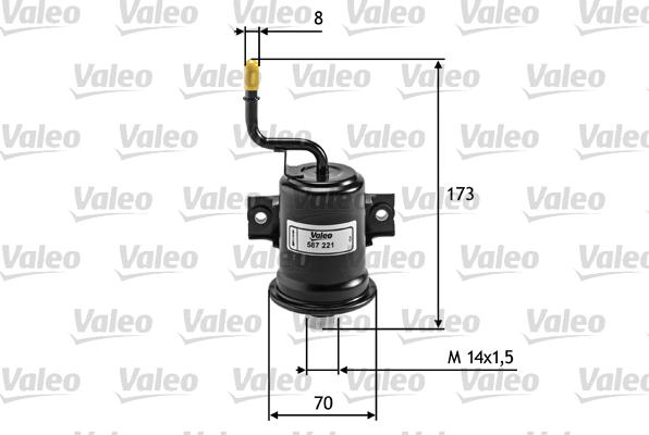 Valeo 587221 - Топливный фильтр autosila-amz.com