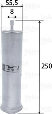 Valeo 587749 - Топливный фильтр autosila-amz.com