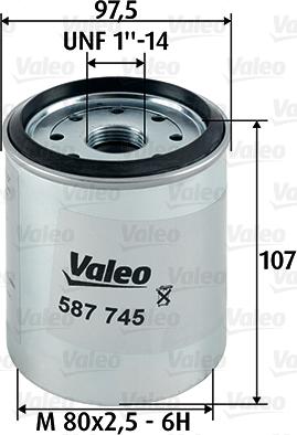 Valeo 587745 - Топливный фильтр autosila-amz.com
