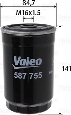 Valeo 587755 - Топливный фильтр autosila-amz.com