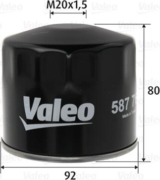 Valeo 587761 - Топливный фильтр autosila-amz.com