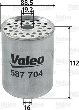 Valeo 587704 - Топливный фильтр autosila-amz.com