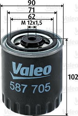Valeo 587705 - Топливный фильтр autosila-amz.com