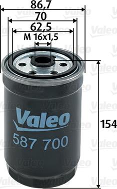 Valeo 587700 - Топливный фильтр autosila-amz.com