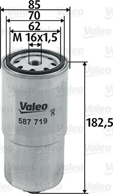 Valeo 587719 - Топливный фильтр autosila-amz.com