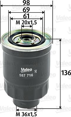 Valeo 587716 - Масляный фильтр autosila-amz.com