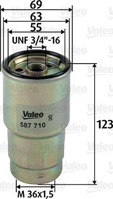 Valeo 587710 - Топливный фильтр autosila-amz.com