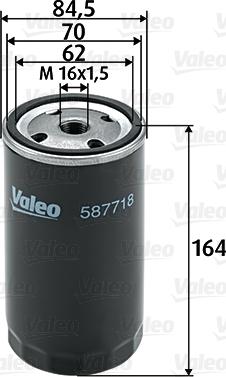 Valeo 587718 - Масляный фильтр autosila-amz.com