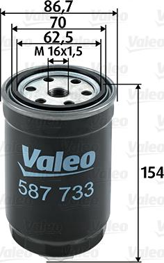 Valeo 587733 - Топливный фильтр autosila-amz.com