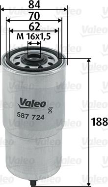Valeo 587724 - Топливный фильтр autosila-amz.com
