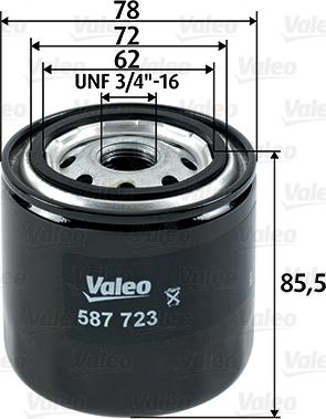 Valeo 587723 - фильтр топливный Toyo autosila-amz.com