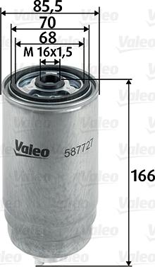 Valeo 587727 - Топливный фильтр autosila-amz.com