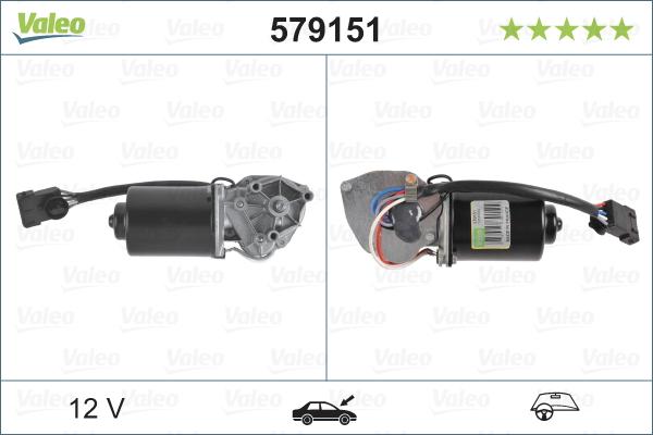 Valeo 579151 - Двигатель стеклоочистителя autosila-amz.com