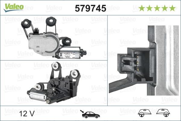 Valeo 579745 - Двигатель стеклоочистителя autosila-amz.com