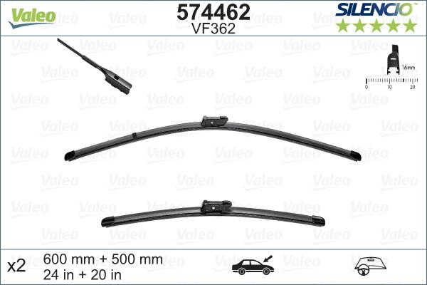 Valeo 574462 - Щетка стеклоочистителя autosila-amz.com