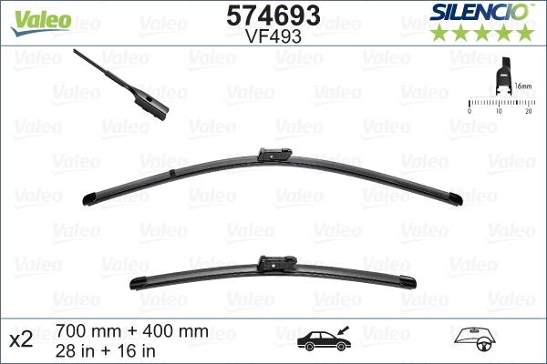 Valeo 574693 - Щетка стеклоочистителя autosila-amz.com