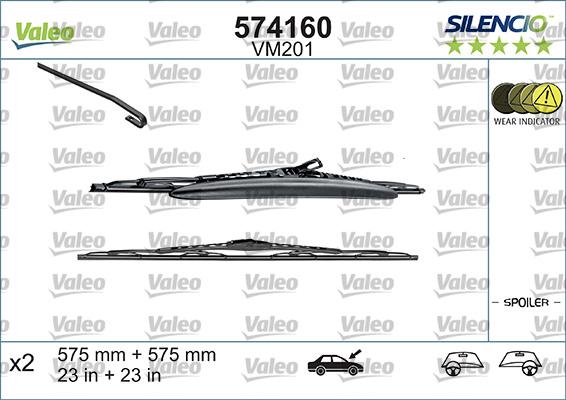 Valeo 574160 - Щетка стеклоочистителя autosila-amz.com