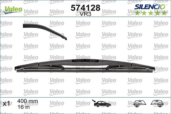 Valeo 574128 - 400ММ 1 ШТ КАРКАСН. (VM3) (ЗАДН) SILENCIO PERFORMANCE autosila-amz.com