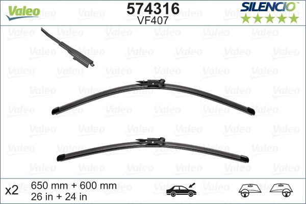 Valeo 574316 - Щетка стеклоочистителя autosila-amz.com