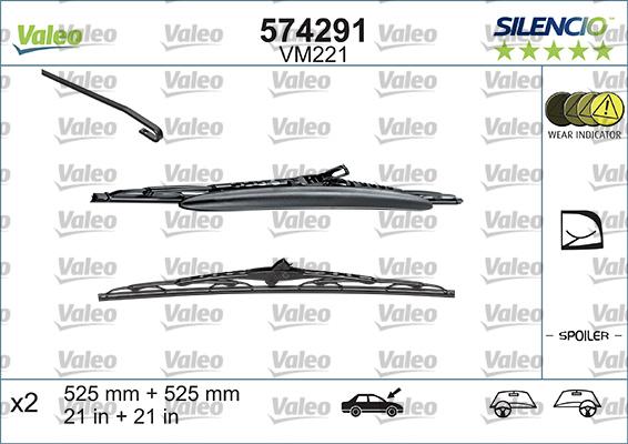 Valeo 574291 - Щетка стеклоочистителя autosila-amz.com
