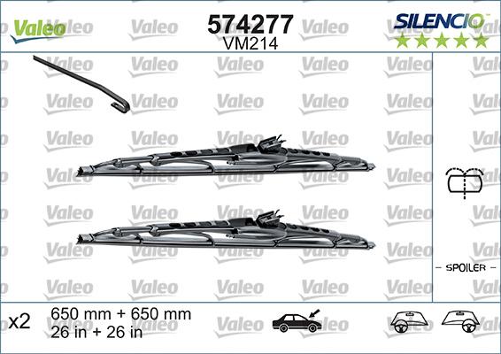 Valeo 574292 - Щетка стеклоочистителя autosila-amz.com