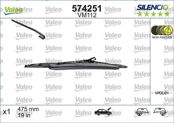 Valeo 574251 - Щетка стеклоочистителя autosila-amz.com