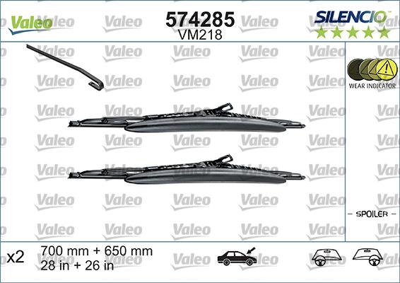 Valeo 574285 - Щетка стеклоочистителя autosila-amz.com