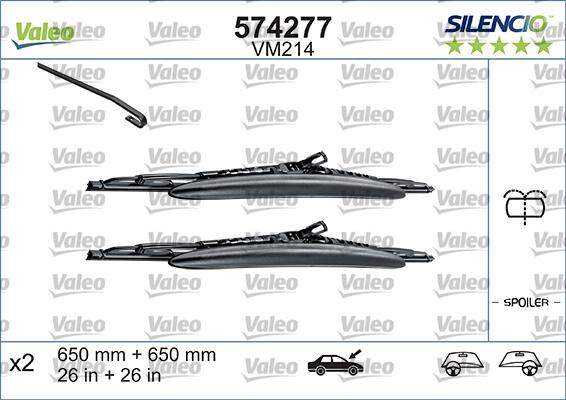 Valeo 574277 - Щетка стеклоочистителя autosila-amz.com