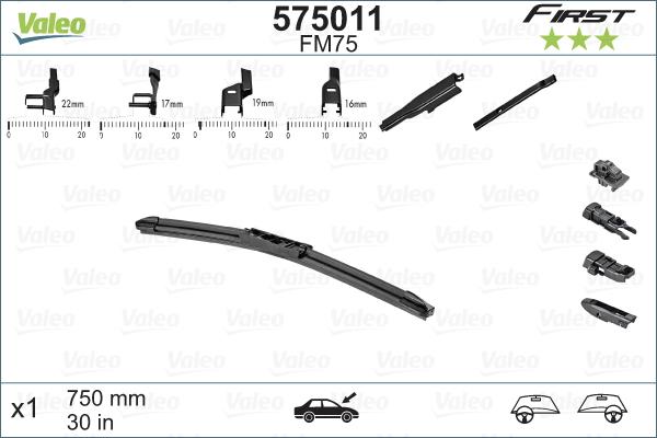 Valeo 575011 - Щетка стеклоочистителя autosila-amz.com