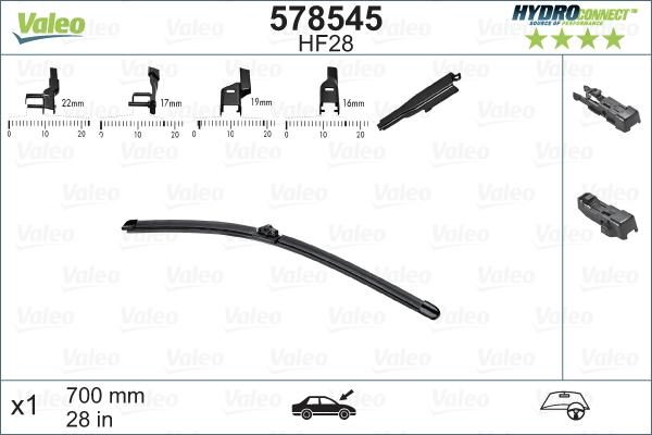 Valeo 578545 - Щетка стеклоочистителя autosila-amz.com