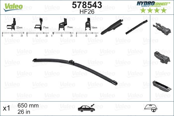 Valeo 578543 - Щетка стеклоочистителя autosila-amz.com