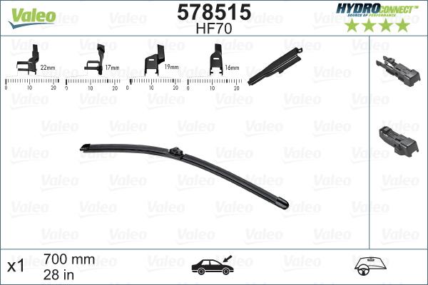 Valeo 578515 - Щетка стеклоочистителя autosila-amz.com