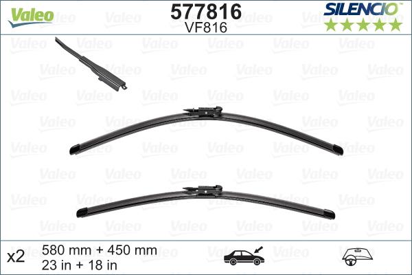 Valeo 577816 - Щетка стеклоочистителя autosila-amz.com