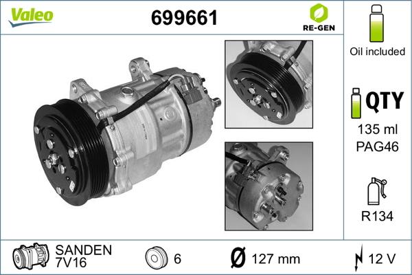 Valeo 699661 - Компрессор кондиционера autosila-amz.com